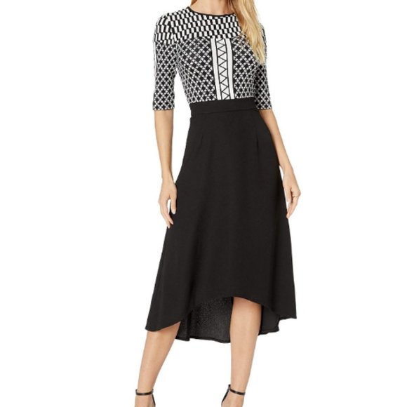 ted baker aggigi tulip skirted bodycon dress in black size 2 nwot - Picture 1 of 11